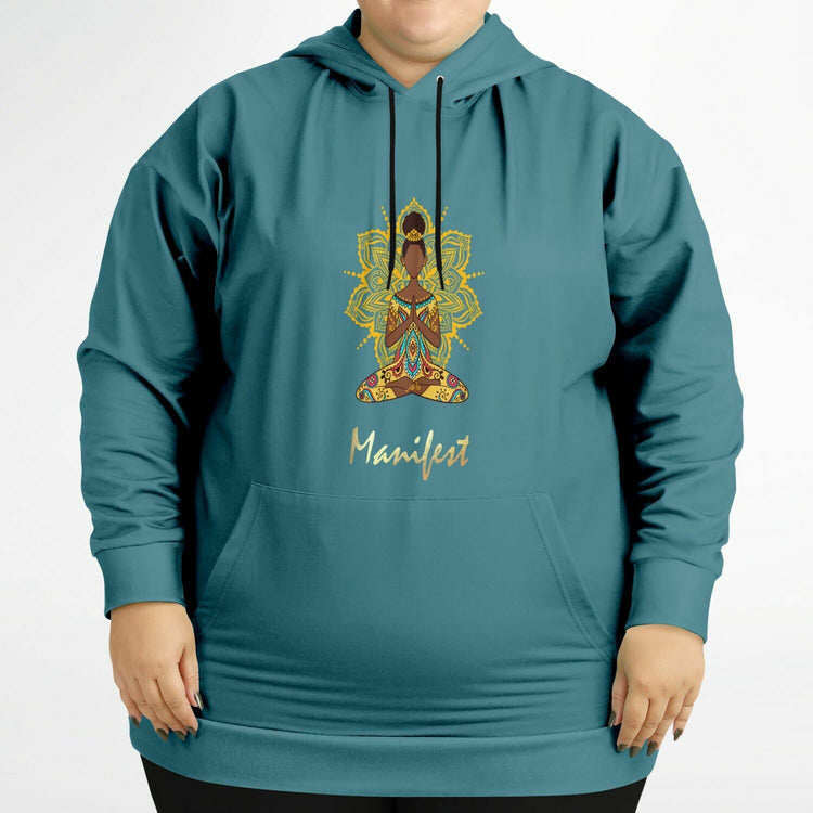 Yoga Pose Manifest-Plus Size Hoodie