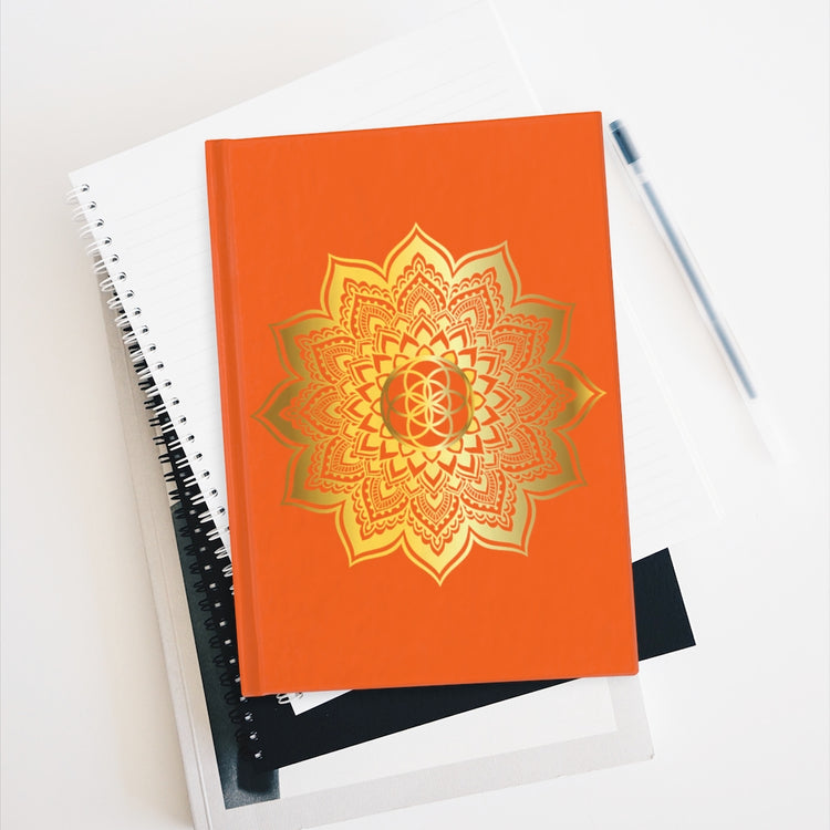 Journal Amber/Orange Mandala- Ruled Line