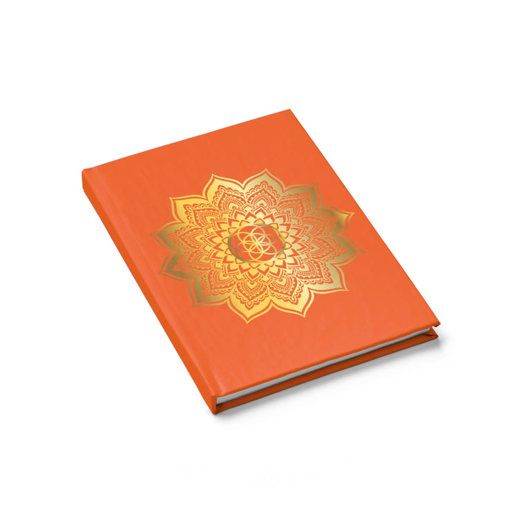 Journal Amber/Orange Mandala- Ruled Line