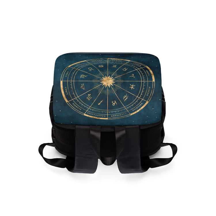 Zodiac Wheel Unisex Casual Shoulder Backpack