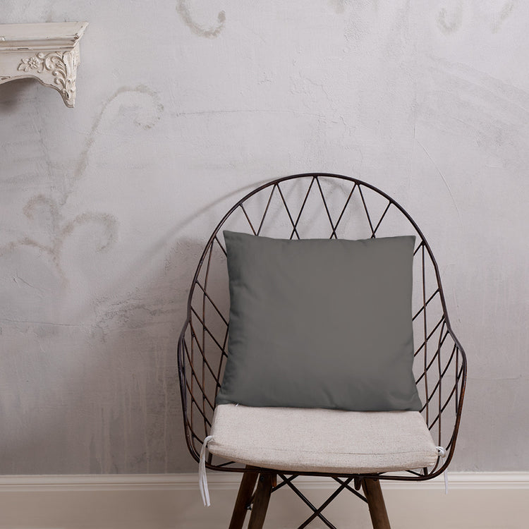 Grey Mandala Throw Pillow