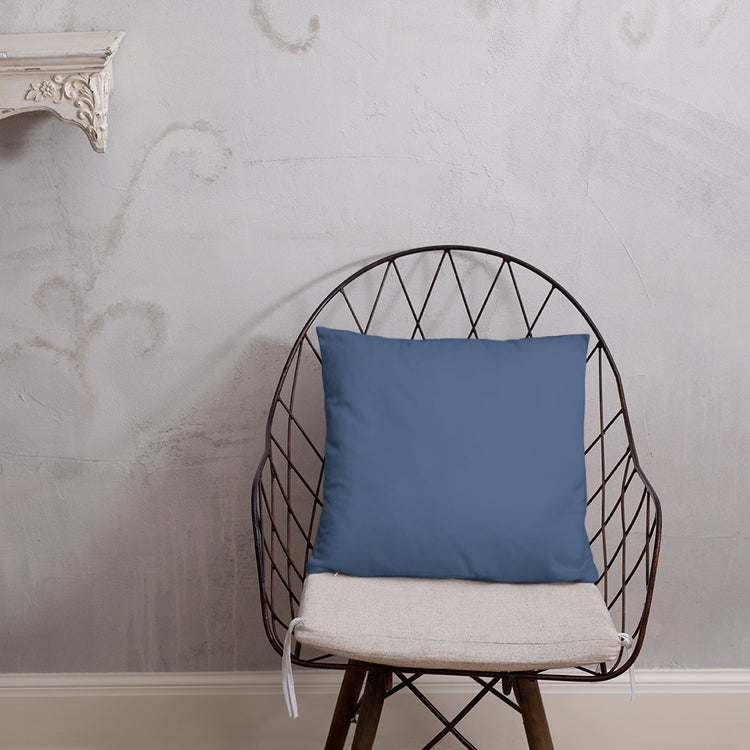 Blue Mandala Throw Pillow
