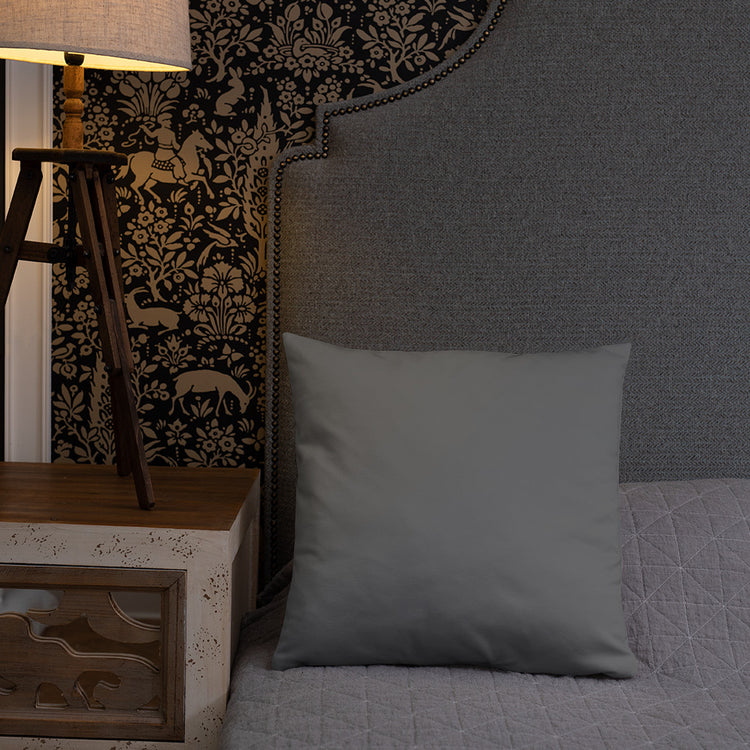 Grey Mandala Throw Pillow