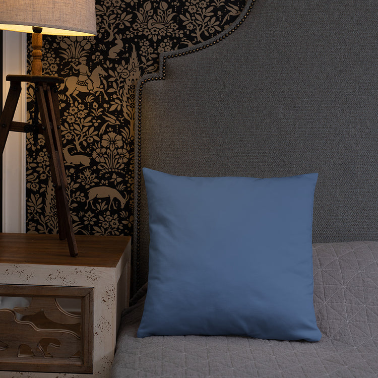 Blue Mandala Throw Pillow