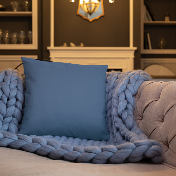 Blue Mandala Throw Pillow