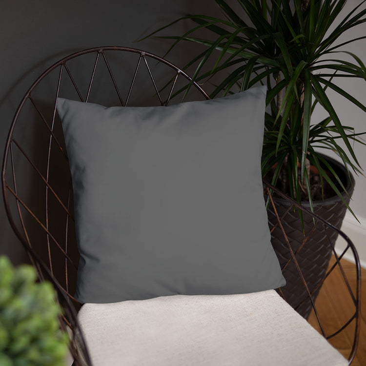 Grey Mandala Throw Pillow