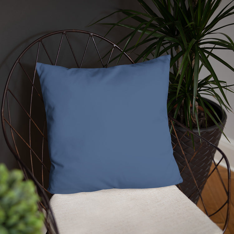 Blue Mandala Throw Pillow