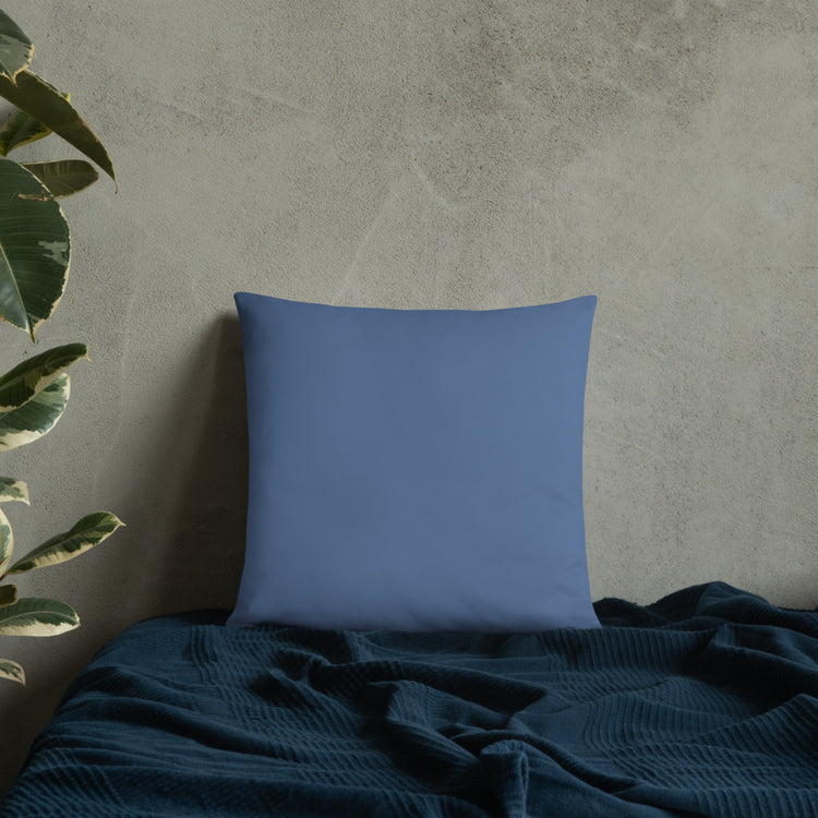 Blue Mandala Throw Pillow