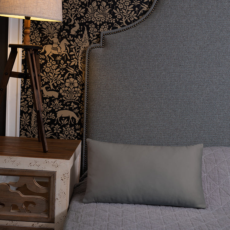 Grey Mandala Throw Pillow