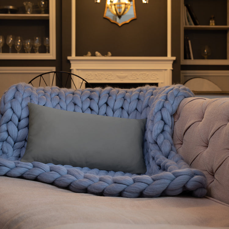 Grey Mandala Throw Pillow