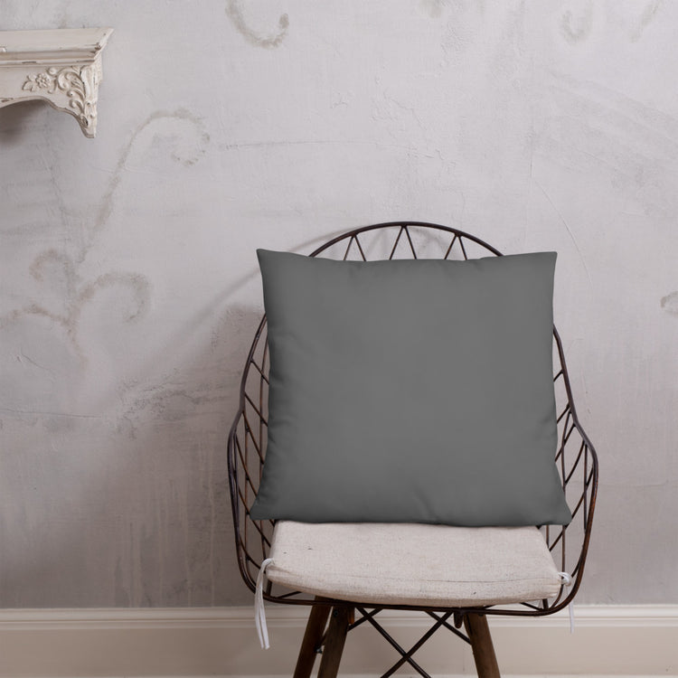 Grey Mandala Throw Pillow