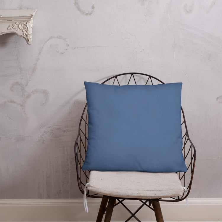 Blue Mandala Throw Pillow