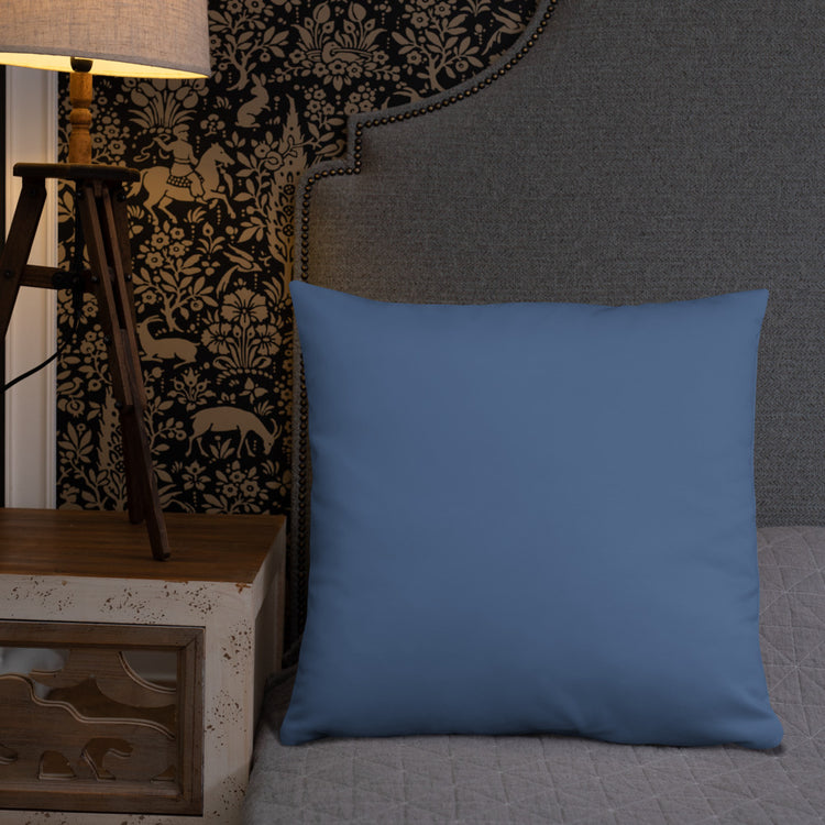 Blue Mandala Throw Pillow