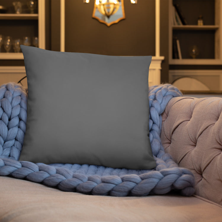 Grey Mandala Throw Pillow