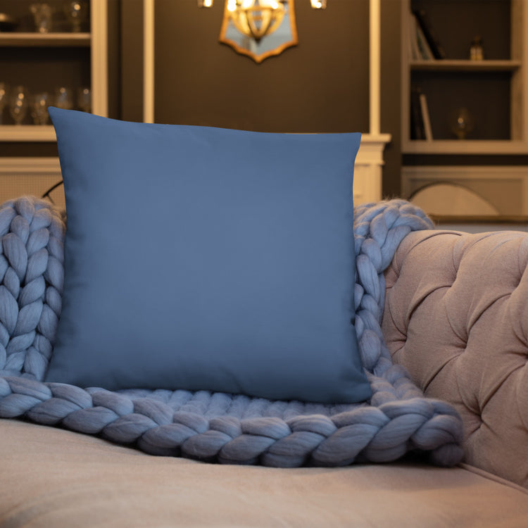 Blue Mandala Throw Pillow