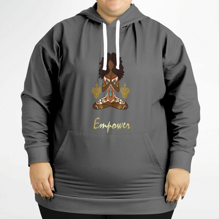 Yoga Pose Empower-Plus Size Hoodie