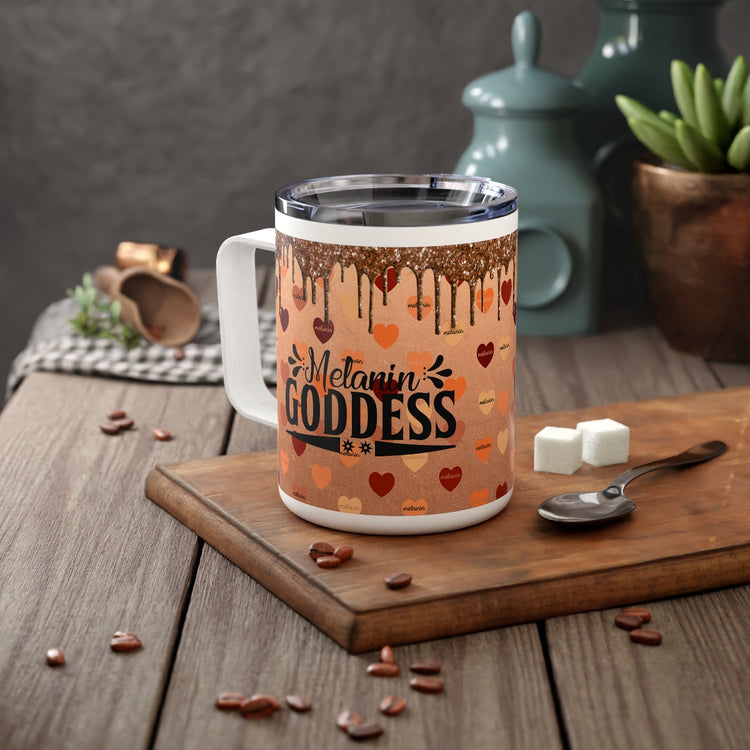 Melanin Goddess Insulated Coffee Mug, 10oz
