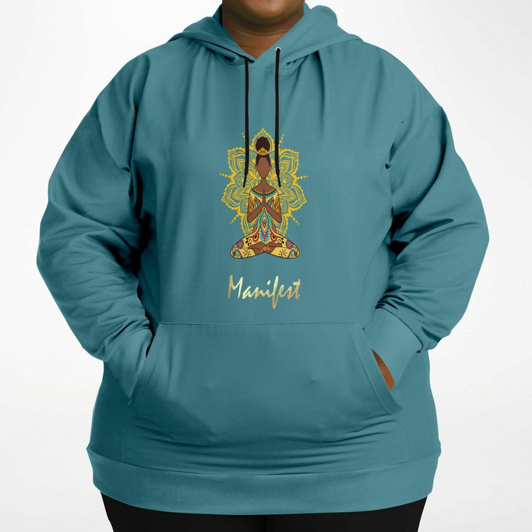 Yoga Pose Manifest-Plus Size Hoodie