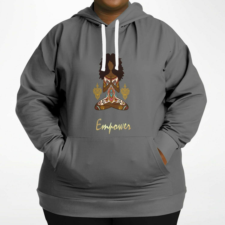 Yoga Pose Empower-Plus Size Hoodie