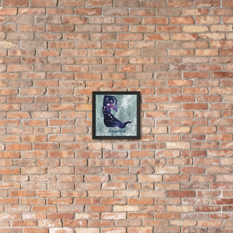 Zodiac Aquarius Framed poster