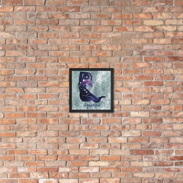 Zodiac Aquarius Framed poster