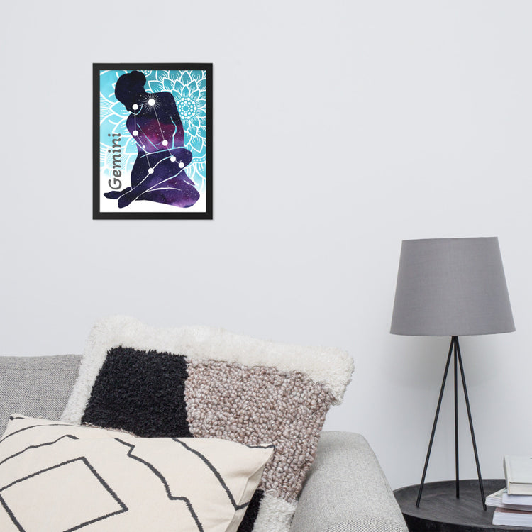 Zodiac Gemini Framed Poster