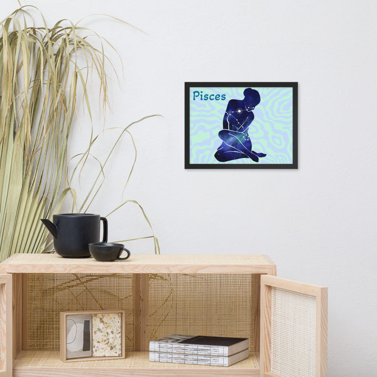 Zodiac Pisces Framed Poster