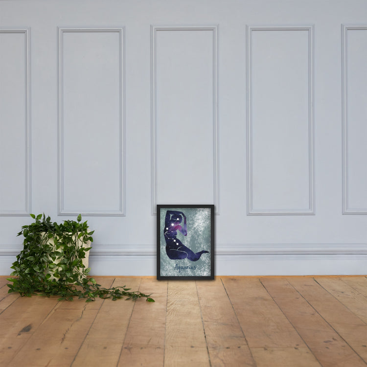 Zodiac Aquarius Framed poster