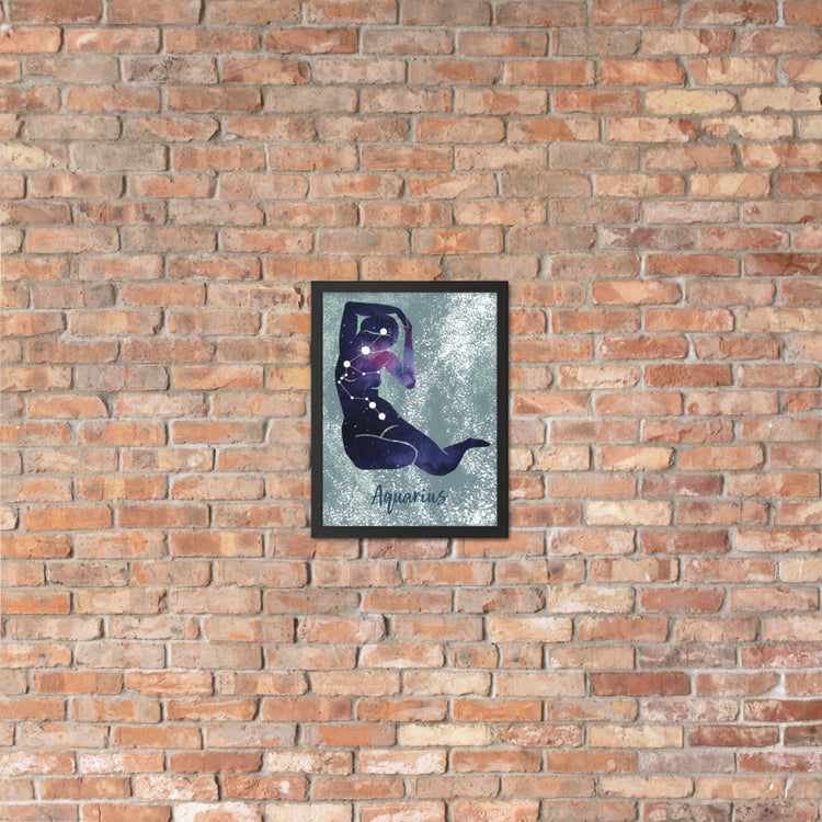 Zodiac Aquarius Framed poster