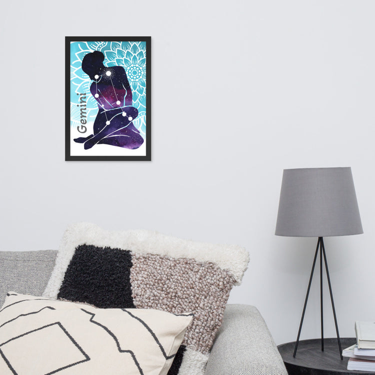 Zodiac Gemini Framed Poster