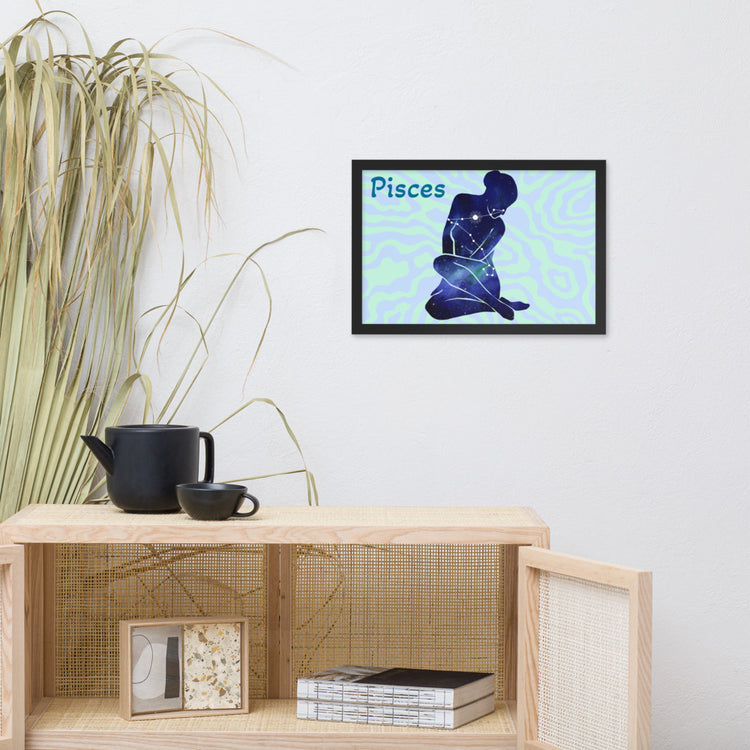Zodiac Pisces Framed Poster