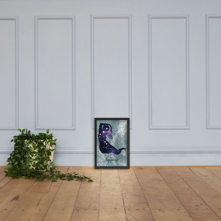 Zodiac Aquarius Framed poster