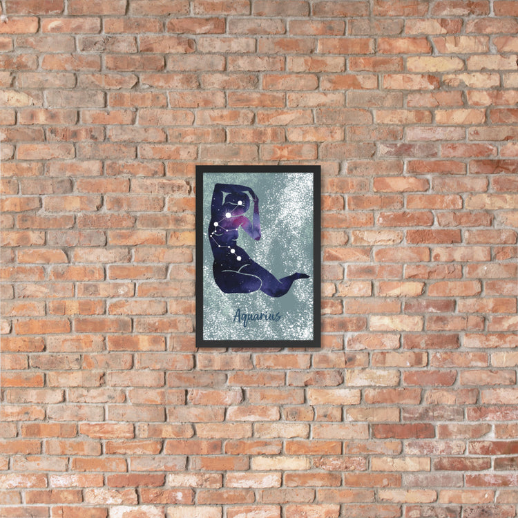 Zodiac Aquarius Framed poster