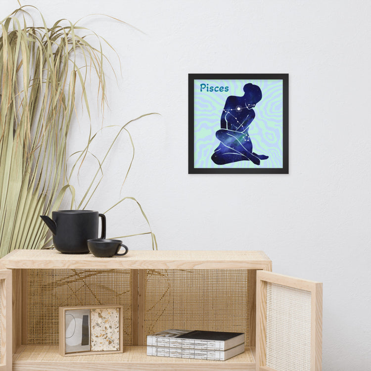 Zodiac Pisces Framed Poster