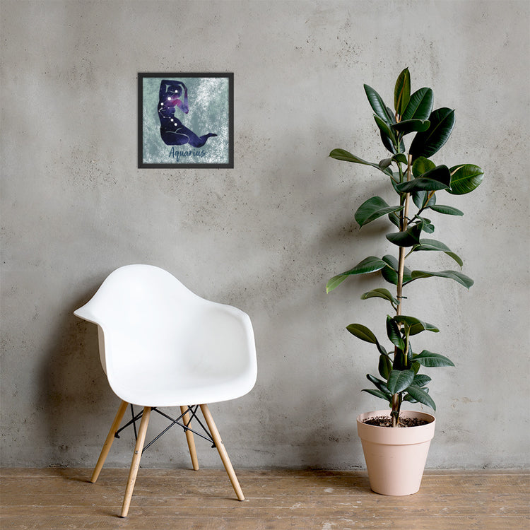 Zodiac Aquarius Framed poster