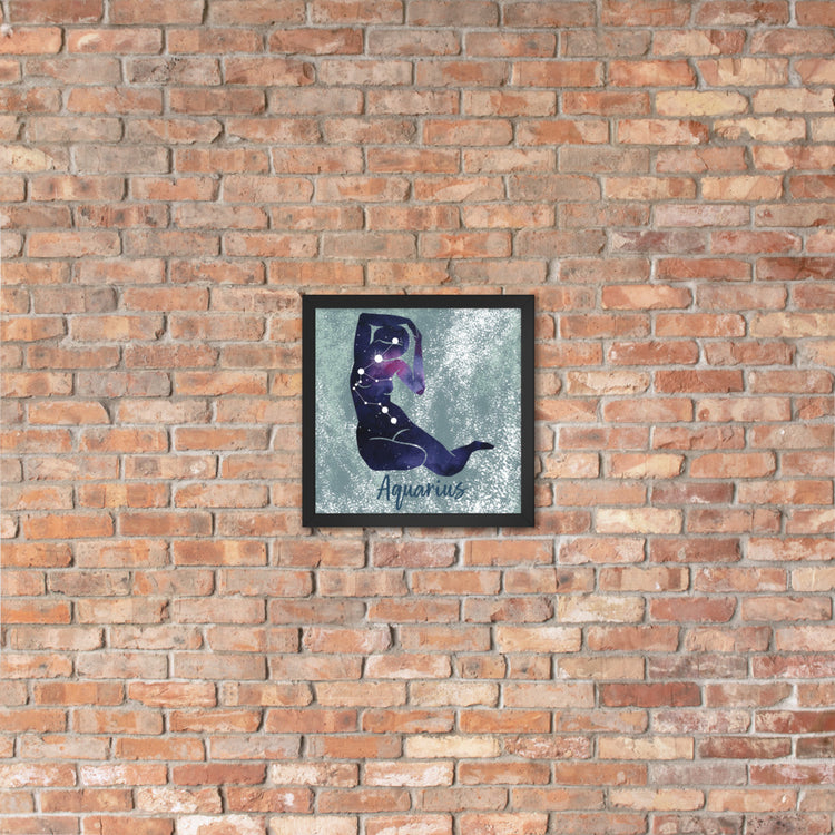 Zodiac Aquarius Framed poster