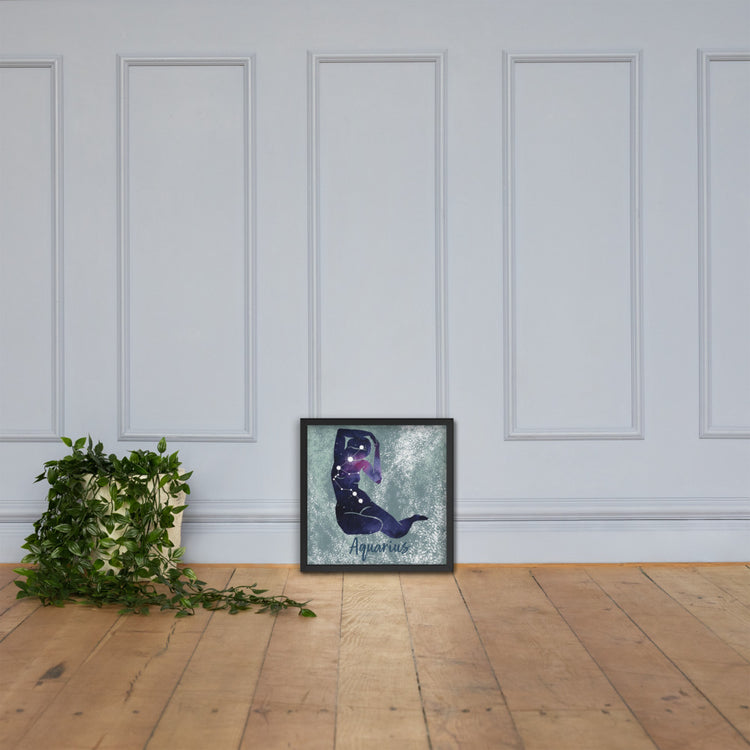 Zodiac Aquarius Framed poster