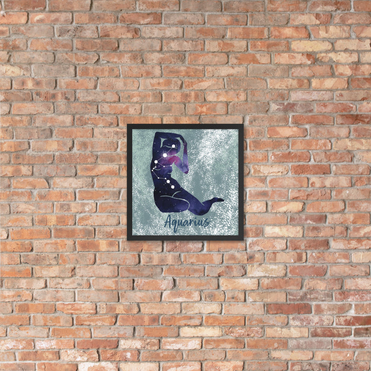 Zodiac Aquarius Framed poster