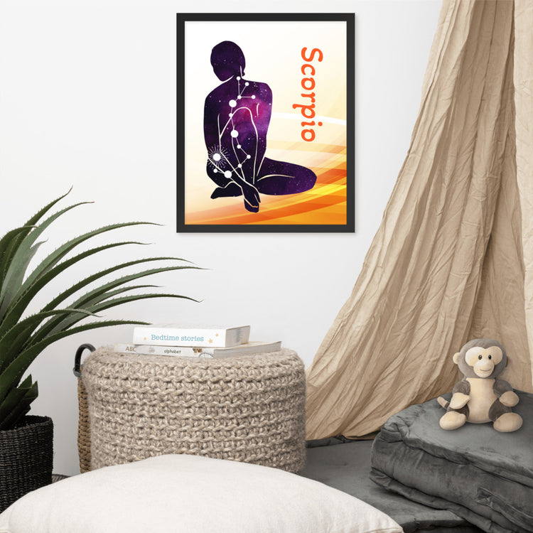 Zodiac Scorpio Framed Poster