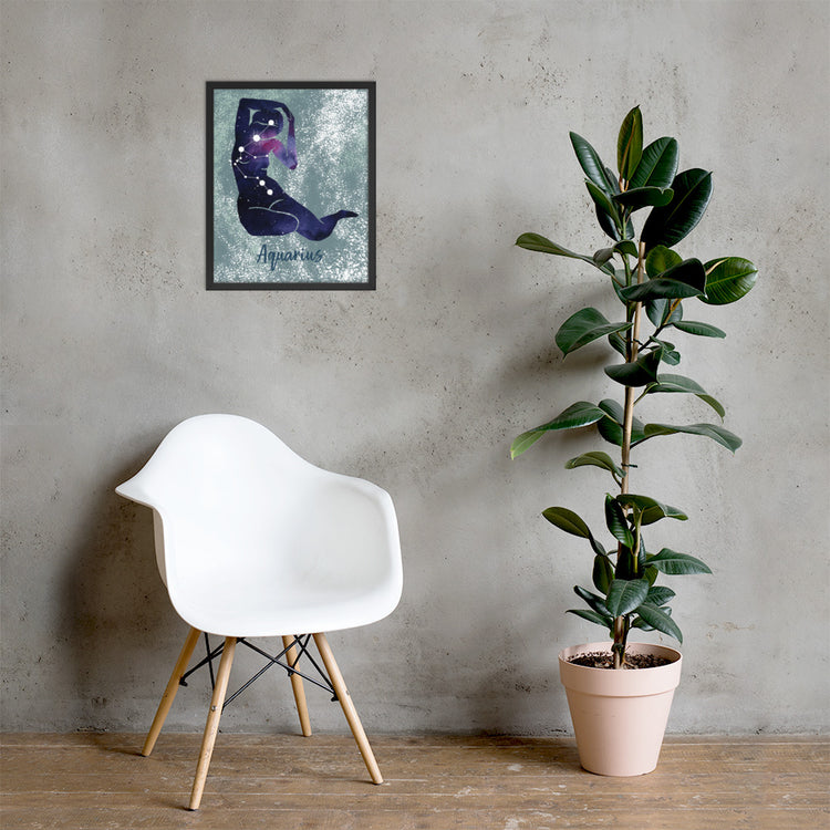 Zodiac Aquarius Framed poster