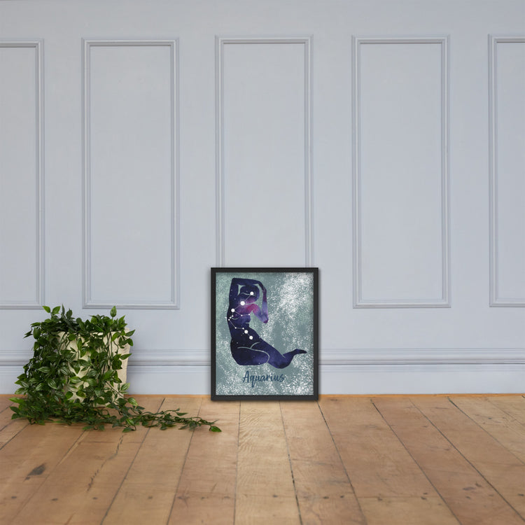 Zodiac Aquarius Framed poster