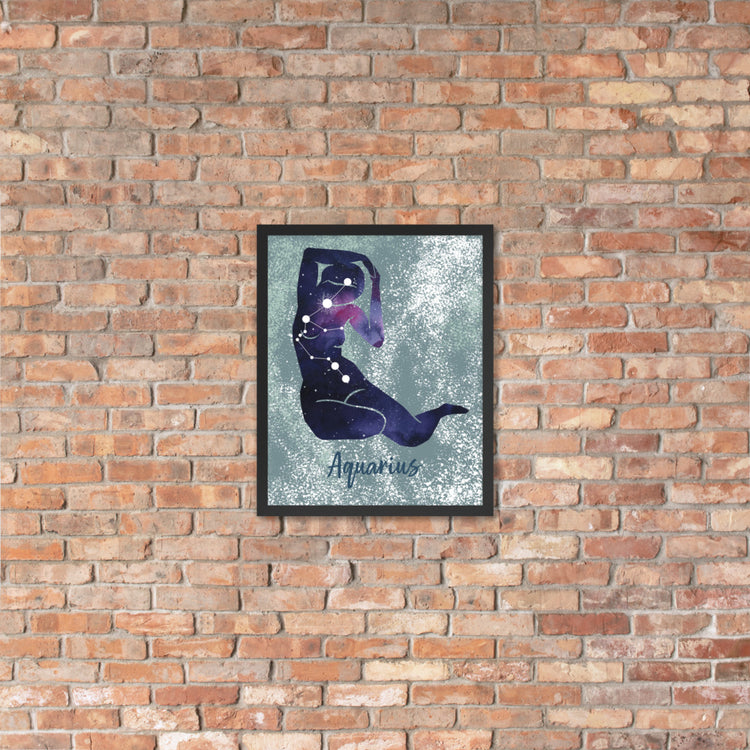 Zodiac Aquarius Framed poster
