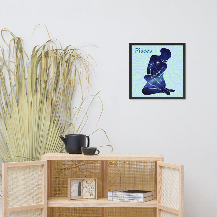 Zodiac Pisces Framed Poster