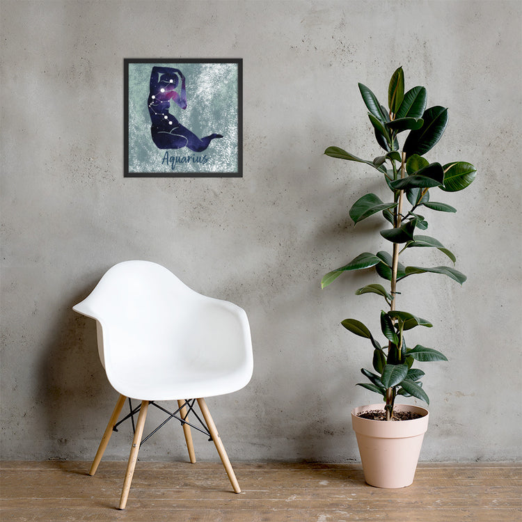 Zodiac Aquarius Framed poster
