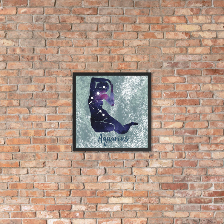 Zodiac Aquarius Framed poster