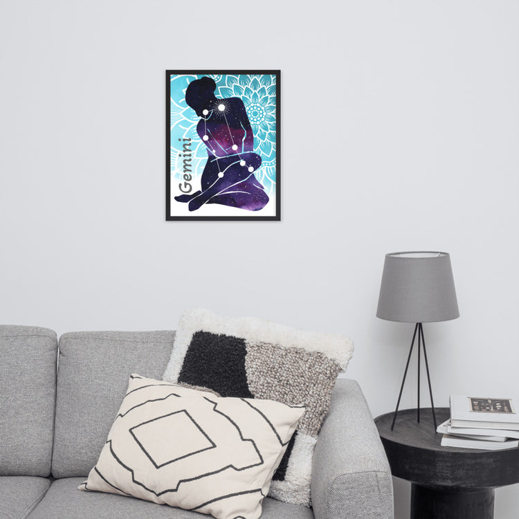 Zodiac Gemini Framed Poster