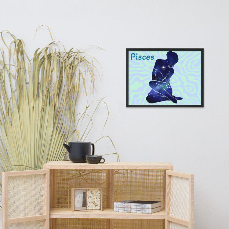 Zodiac Pisces Framed Poster