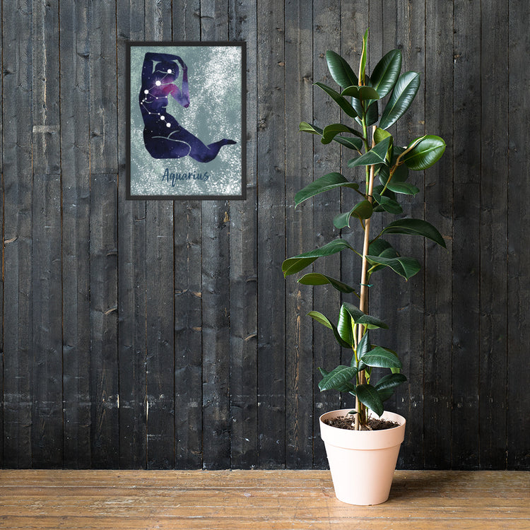 Zodiac Aquarius Framed poster