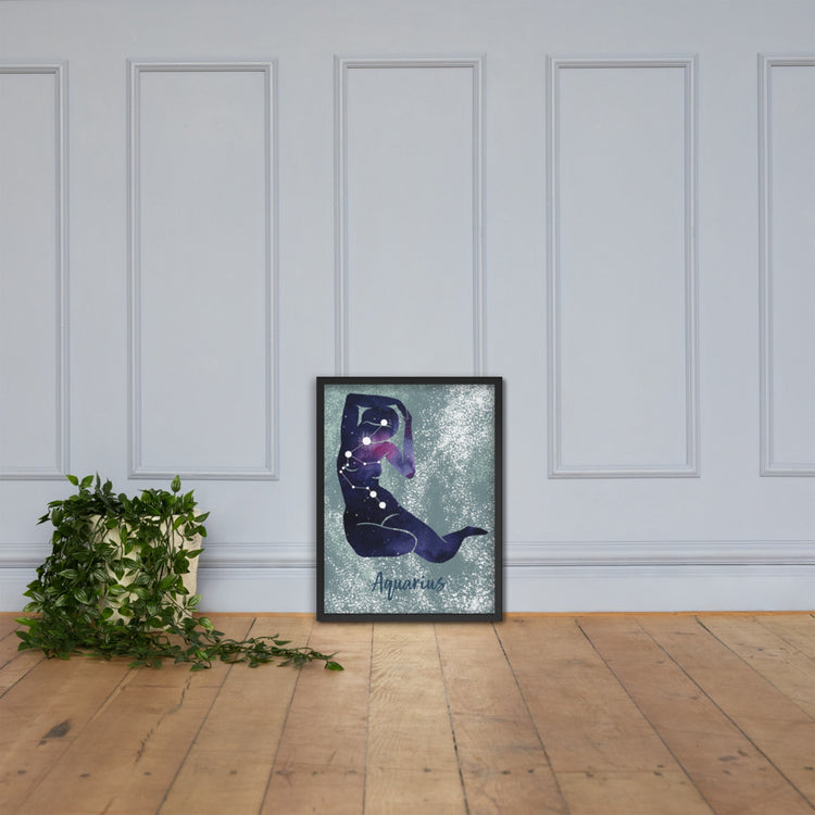 Zodiac Aquarius Framed poster