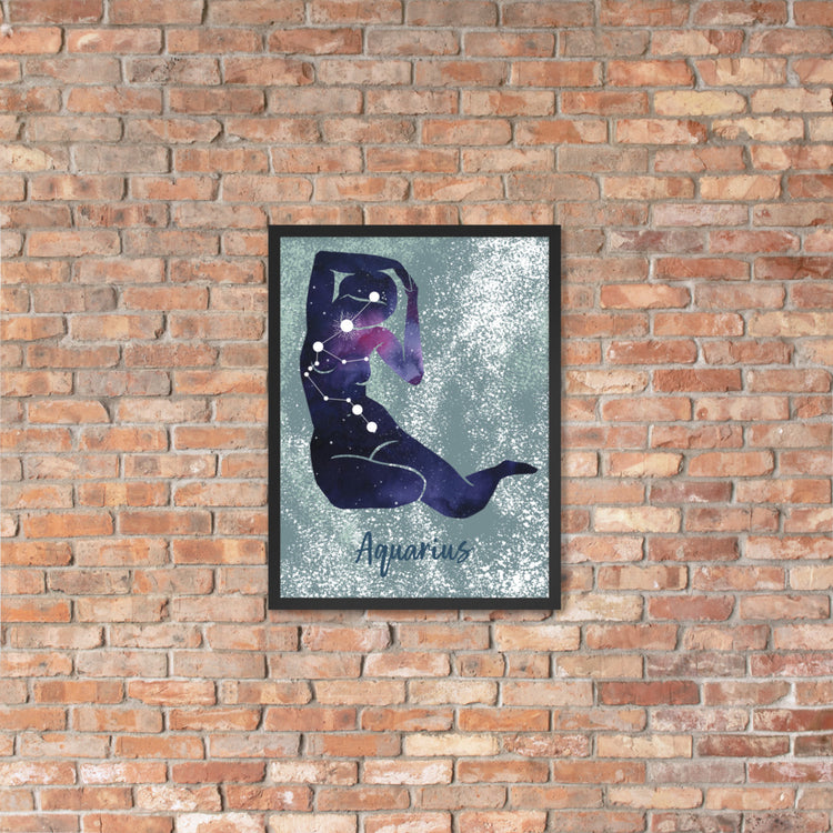 Zodiac Aquarius Framed poster